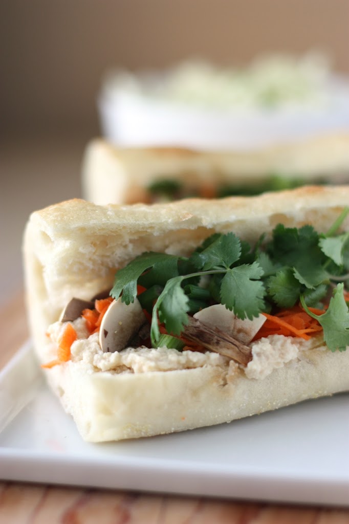 Hummus Sandwiches with Carrot and Cilantro | Fake Food Free