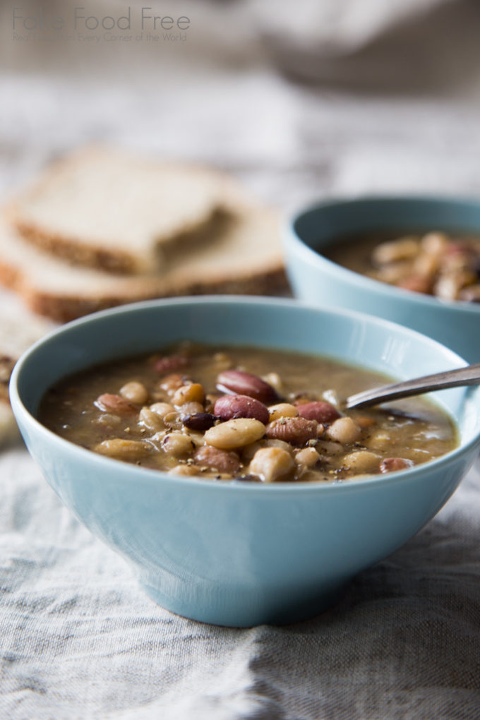 Easy Pressure Cooker Bean Soup | Fake Food Free